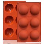 Small 15-Cavity Semi Sphere Silicone Molds Non-Stick,2 Packs Half Sphere Silicone Baking Molds for Making Jelly, Chocolates and Cake
