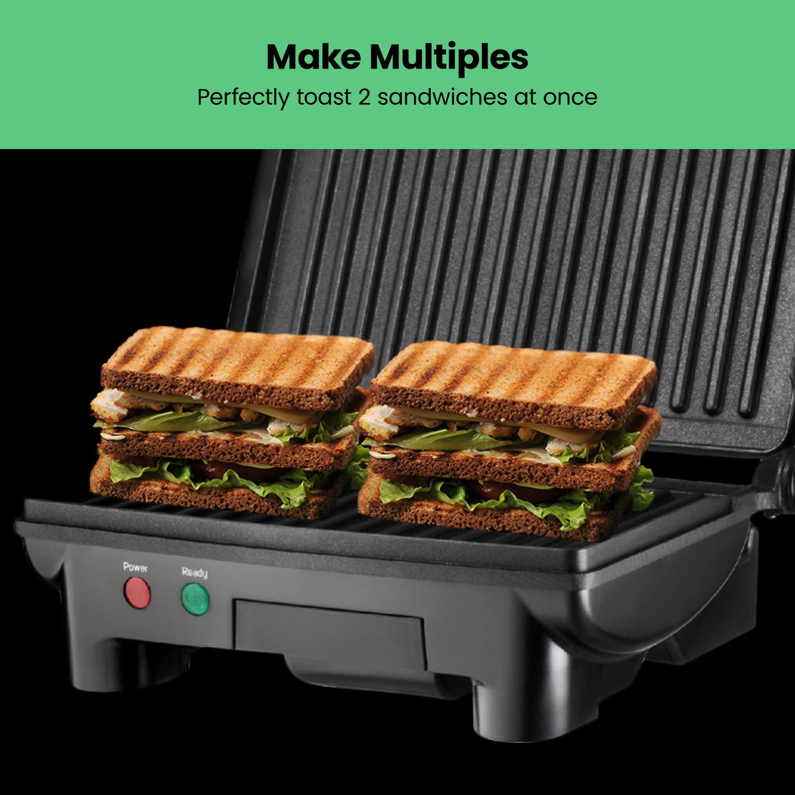 Chefman Electric Panini Press Grill and Gourmet Sandwich Maker w/ Non-Stick Coated Plates, Opens 180 Degrees to Fit Any Type or Size Food, Dishwasher Safe Removable Drip Tray, Stainless Steel/Black