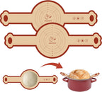 Silicone Bread Sling, 2 Pack Non-Stick & Easy to Clean Reusable Bread Sling for Dutch Oven with Cute Long Handles, Easy and Stable to Transfer Sourdough Bread