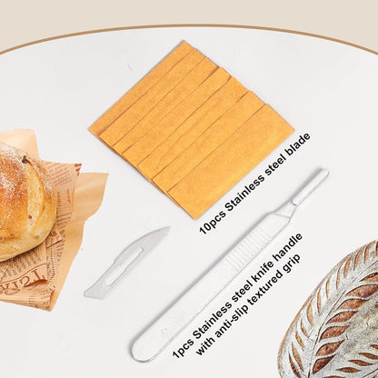 Bread Lame & Sourdough Scoring Tool - Professional Bread Scoring Tool with 10 Ultra-Sharp Blades, Premium Dough Scorer for Artisan Sourdough Baking, Ergonomic Design & Durable Blades