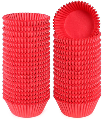 Caperci Standard Natural Cupcake Liners 500 Count, No Smell, Grease-Proof Paper Muffin Liners, Food-grade Baking Cups for Cupcakes, Muffins, Nuts