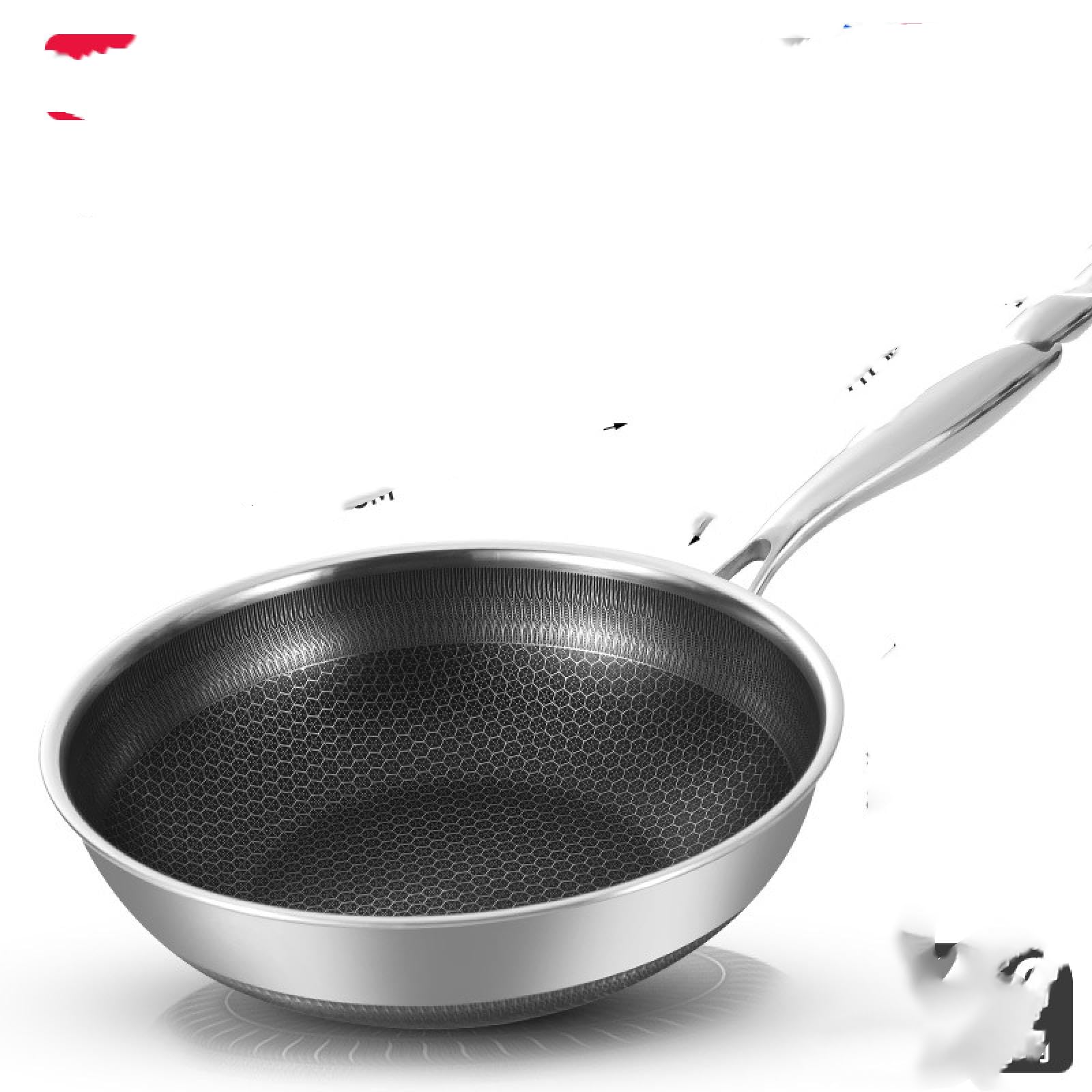 MoHaoCommerce 316 stal nierdzewna dwustronny wok mniej dymu olejowego plaster miodu nieprzywierający wok domowy kuchenka gazowa indukcyjna naczynia kuchenne garnki