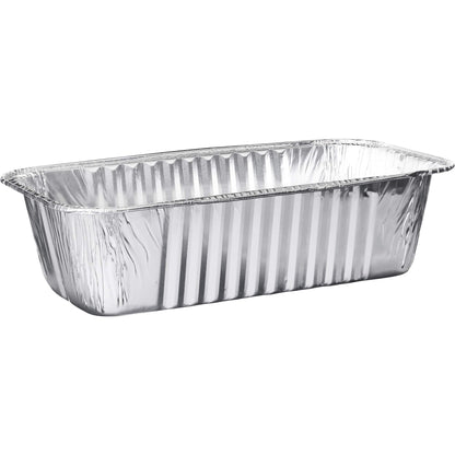 PLASTICPRO [1 Lb 10 Pack Disposable Loaf Pans Aluminum Tin Foil Meal Prep Bakeware - Cookware Perfect for Baking Cakes, Bread, Meatloaf, Lasagna 1 Pound 6'' X 3.75'' X 2''