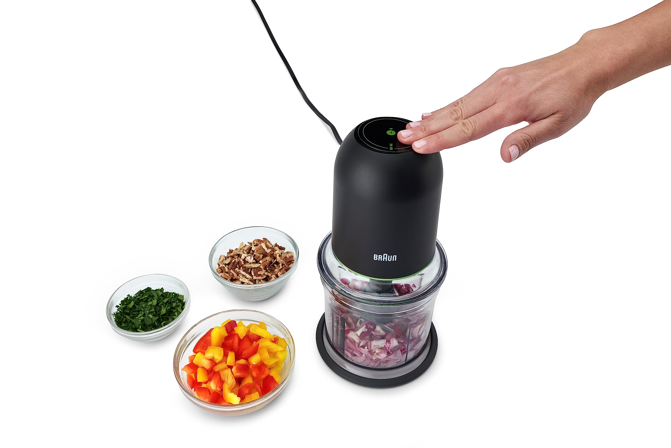 Braun CH3012BK EasyPrep™ Mini Robot Kuchenny, 4 szklanki, Czarny
