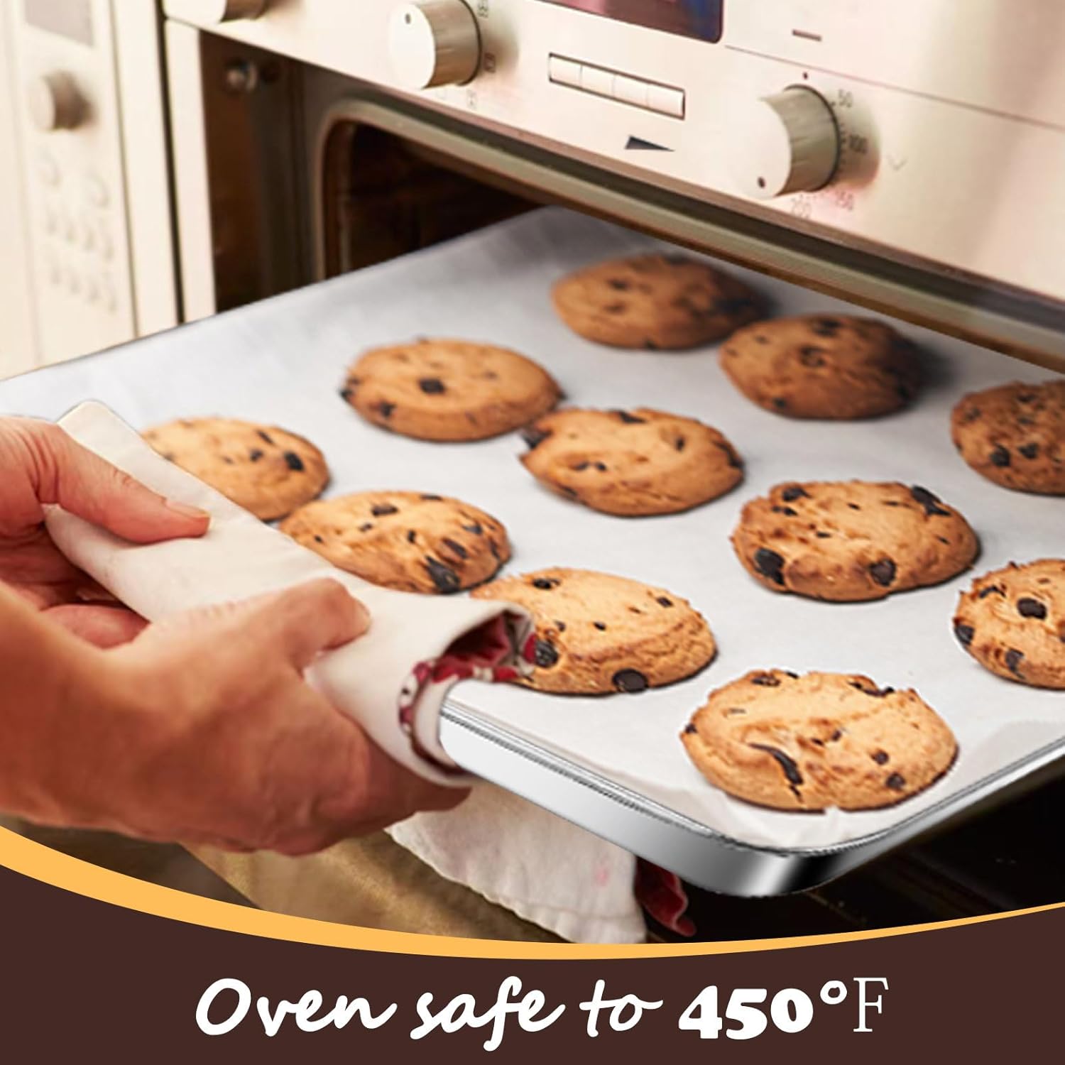 Baking Sheet with Racks Set [2 Sheets + 2 Racks], Stainless Steel Baking Sheets with Cooling Racks, Nonstick Pan, Warp Proof & Rust Proof & Easy to Clean, Size 12 X 10 X 1 Inch