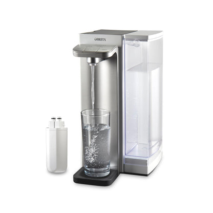 Brita Hub Instant Powerful Countertop Water Filter System, Reduces 70+ Contaminants, 12 Cup Water Reservoir, Includes 6 Month Carbon Block Filter, White, 87340