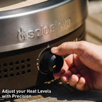 Піч для піци Solo Stove Pi Prime Outdoor - Газова піч для піци на пропані - Портативна піч для піци з поверхнею для приготування з кордієритового каменю - Напівкупольна конструкція - Широкий отвір - Нержавіюча сталь