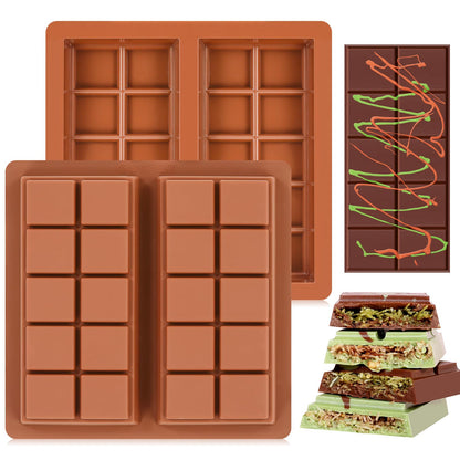 Dubai Chocolate Molds 1 Inch Deep, Silicone Chocolate Bar Mold – Non-Stick, Flexible, Large and Thick Homemade Chocolates, Candies, and Desserts - Set of 1