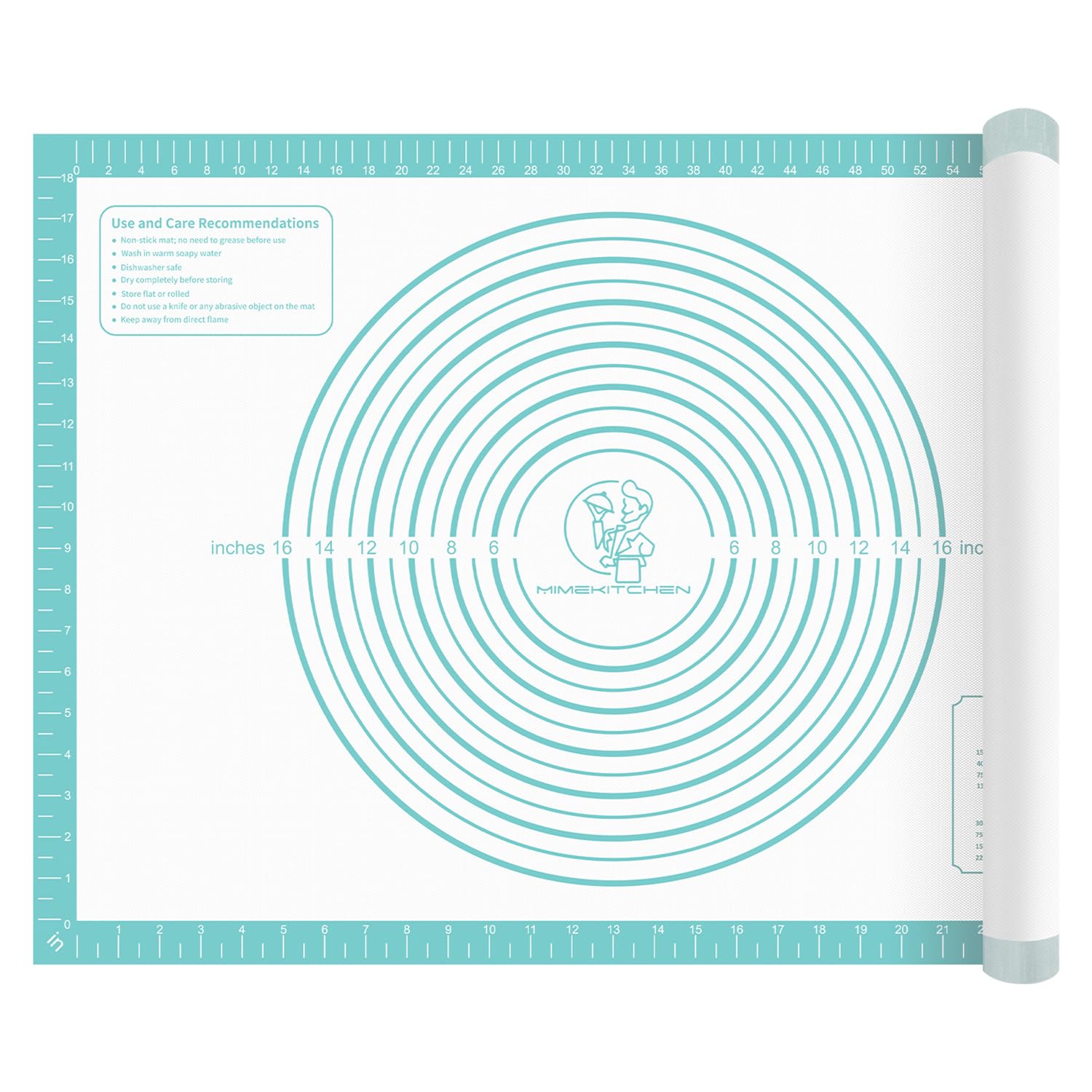 Silicone Baking Mat, Non Stick Pastry Mat Sheet for Dough Rolling, Nonslip Fondant/Pie Crust Mat, Counter Mat Oven Liner Mat for Making Cookies Macarons Bread Baking Supplies Extra Large 26 x 16 Inch