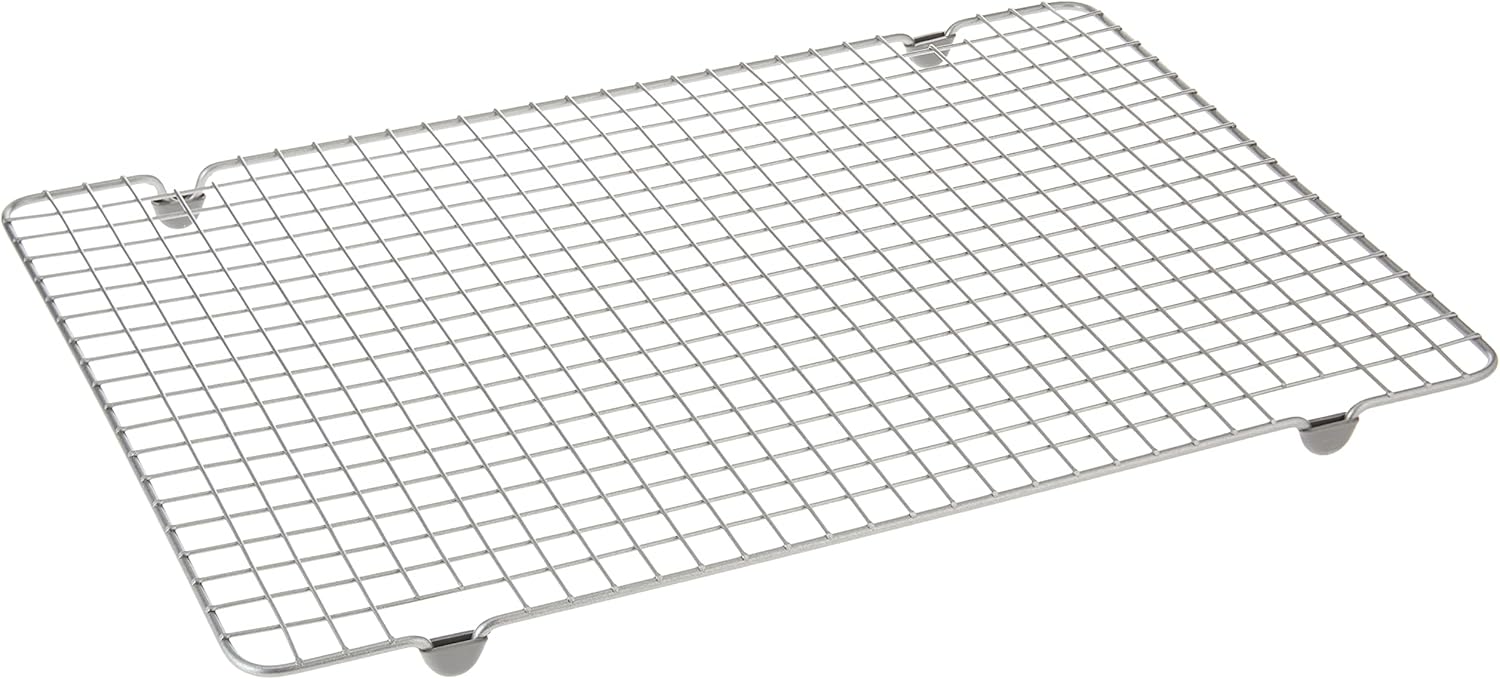 Nordic Ware - 43172AMZM Nordic Ware Half Sheet with Oven Safe Nonstick Grid, 2 Piece Set, Natural