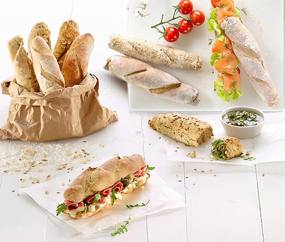 TOPZEA Set of 2 Silicone Baguette Pan, Nonstick French Bread Bake Mold, 8 Gutter Perforated Ham Burger Buns Sandwich Rolls Pans, 3 Wave Long Loaf Toast Mold Baking Tray for Oven Baker