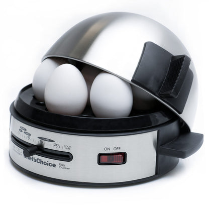 Chef'sChoice 810 Gourmet 7-Egg Cooker with Electronic Timer, Audible Signal & Nonstick Stainless Steel Design