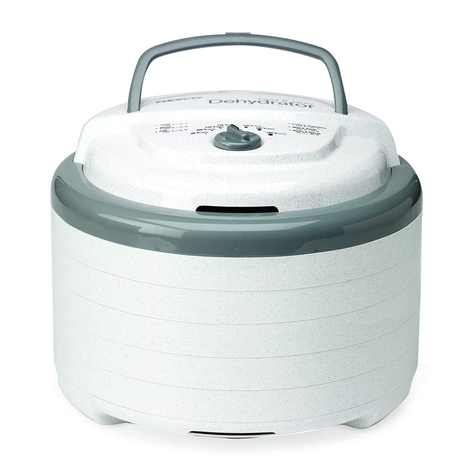 Дегідратор для харчових продуктів NESCO FD-75A Snackmaster Pro, для снеків, фруктів, в'яленої яловичини, сірого кольору
