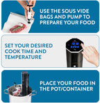 Варочна плита Yedi Infinity Sous Vide, працює на технології Octcision, комплект аксесуарів Deluxe, рецепти, 1000 Вт