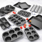 Tiawudi 2 Pack Rectangular Tart Pan, Non-Stick Quiche Pan with Loose Bottom, the Fluted Edges on Your Tarts and Quiches,13 7/8 Inch