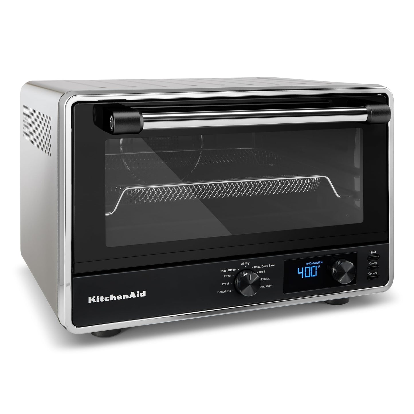 KitchenAid Digital Countertop Oven with Air Fry & Pizza Stone, KCO128CU, Contour Silver