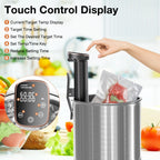 Maszyna Sous Vide, Urządzenie Sous Vide Cooker 1100 W Sous Vide Precyzyjna maszyna, Ultra cicha praca, Dokładna temperatura, Cyrkulator zanurzeniowy, Wodoodporność IPX7, Sterowanie dotykowe, Cyfrowy timer, Szybkie nagrzewanie