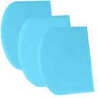 SURDOCA Dough Scraper Bench Scraper - 3P 4.7x3.7" Plastic Flexible Bowl Scraper, Sharp Edge & Angles Cake Scraper. Non-Slip Bakeware Decorating Tools Sculpting & Modeling Tools - Green+White+Green