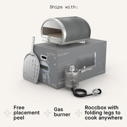 Gozney Roccbox Outdoor Pizza Oven, Grey, Portable, Gas & Wood Fired, Restaurant-Grade