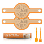 GUYDREMAT Bread Sling - Perfect Silicone Baking Mat for Sourdough Bread Baking – Superior Cast in Iron Dutch Oven Liner, 2 Pieces with Storage Band in GUY DREAM Classic Pack