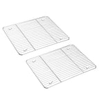 E-far Small Baking Rack Set of 2, Stainless Steel Metal Roasting Cooking Racks, Size – 8.6"x6.2", Non Toxic & Rust Free, Fit for Small Toaster Oven, Dishwasher Safe