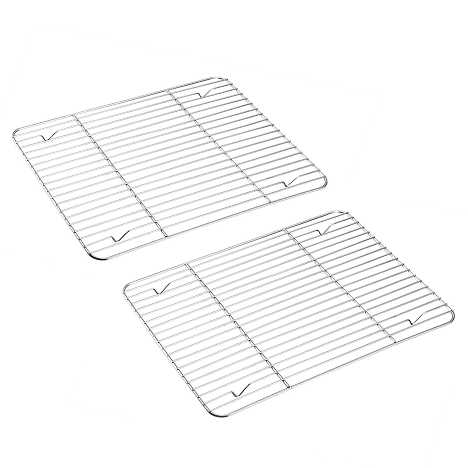 E-far Small Baking Rack Set of 2, Stainless Steel Metal Roasting Cooking Racks, Size – 8.6"x6.2", Non Toxic & Rust Free, Fit for Small Toaster Oven, Dishwasher Safe