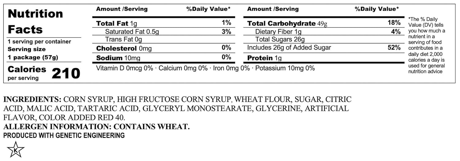 Sour Punch Straws, Sweet & Sour Flavored Soft, Chewy Candy, Tray, Blue Raspberry , 2 Ounce (Pack of 24)