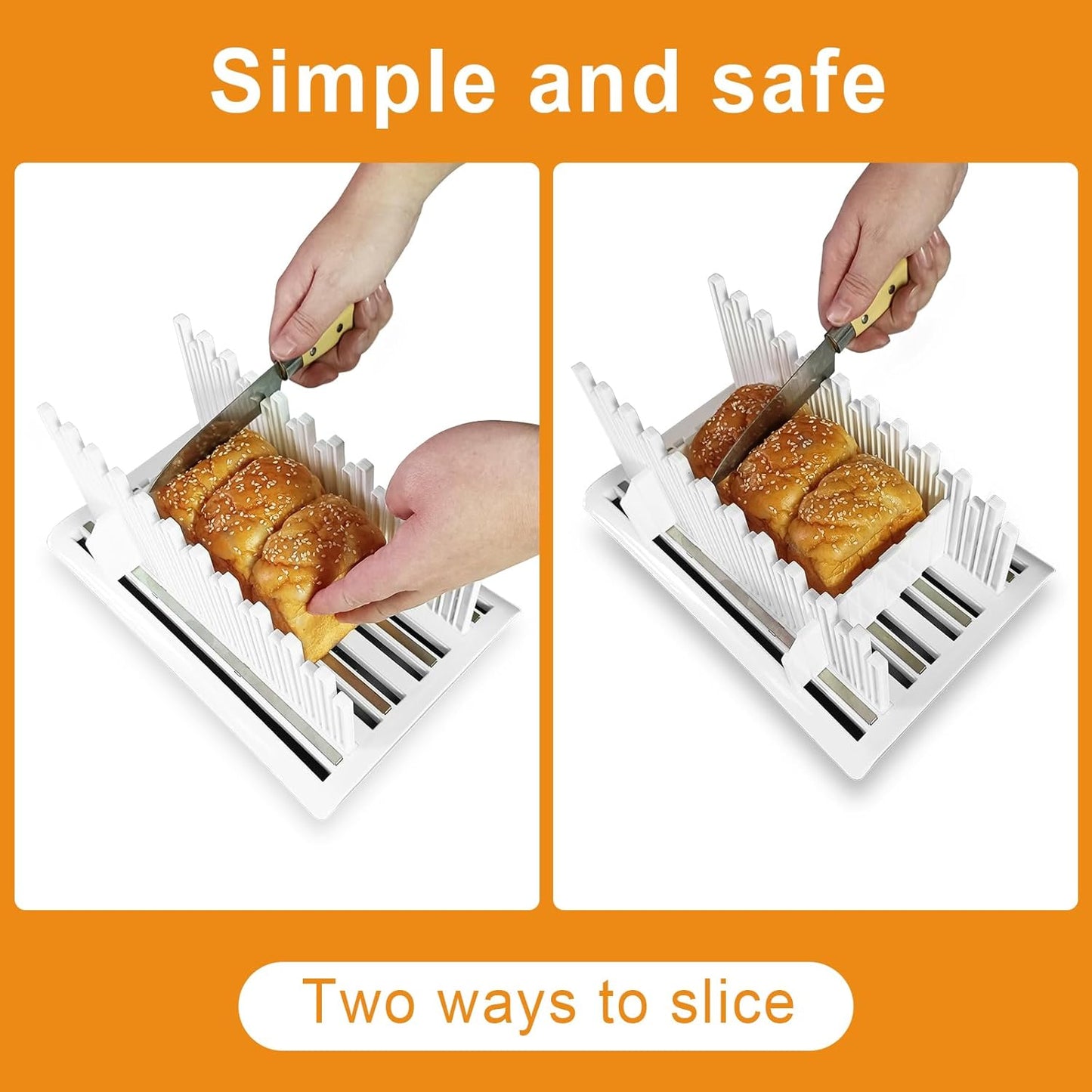 Jumeihui Bread Slicer For Homemade Bread,Bread Slicer Guide For Width Is Adjustable And Replaced,Bread Loaf Slicer With Crumb Tray,Suitability For Homemade Bread, Bagels, Cakes
