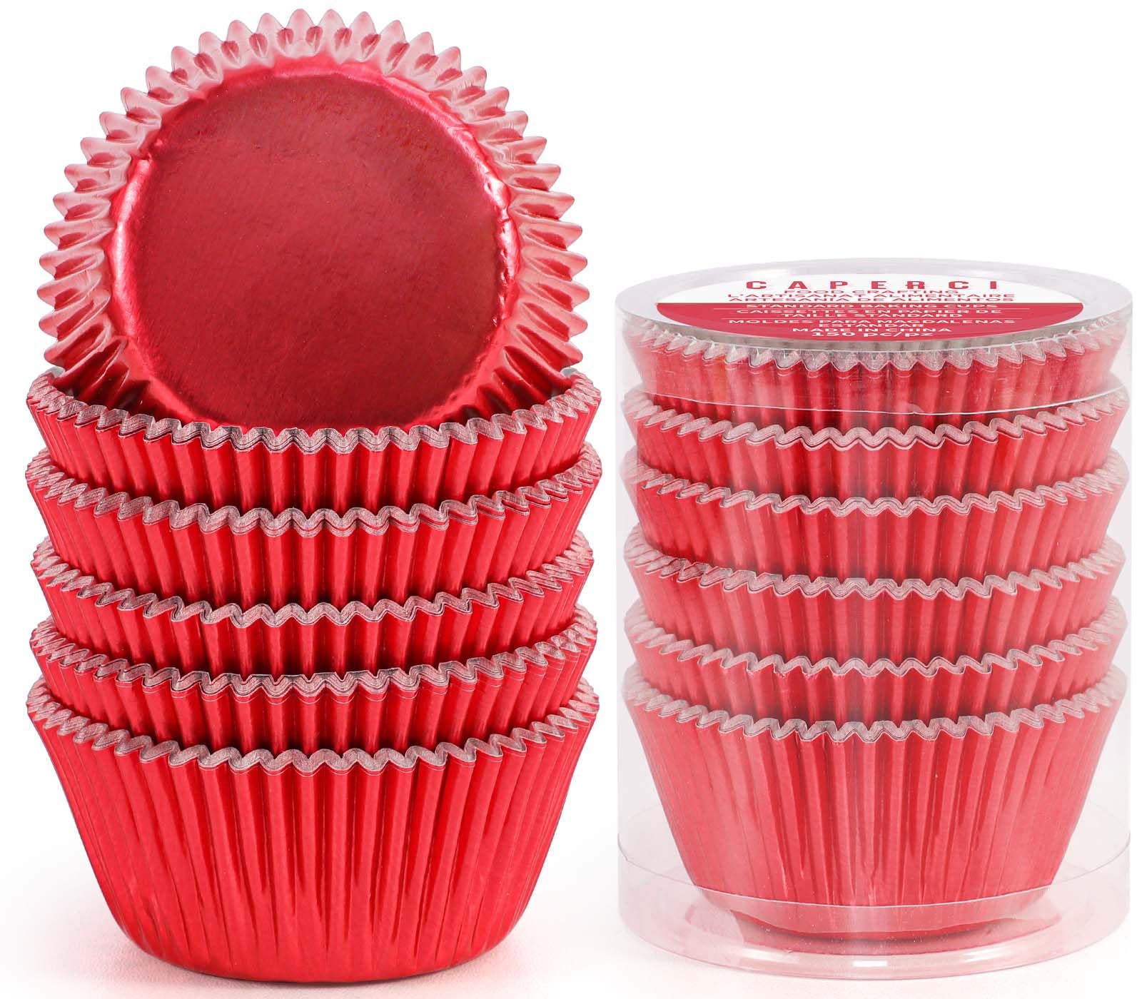 Caperci Standard Cupcake Liners Gold Foil Muffin Baking Cups 150-Pack - Premium Greaseproof & Sturdy Cupcake Papers