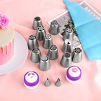 120 PCS Piping Bags and Tips Set 14 In 100 PCS Pastry Bags Cupcake Cookie Cake Decorating Kit 12 Flower Frosting Nozzles 2 Leaf Piping Tips 2 Couplers 2 Icing Bag Ties 1 Tips Brush