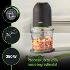 Міні-кухонний комбайн Braun CH3012BK EasyPrep™, 4 склянки, чорний
