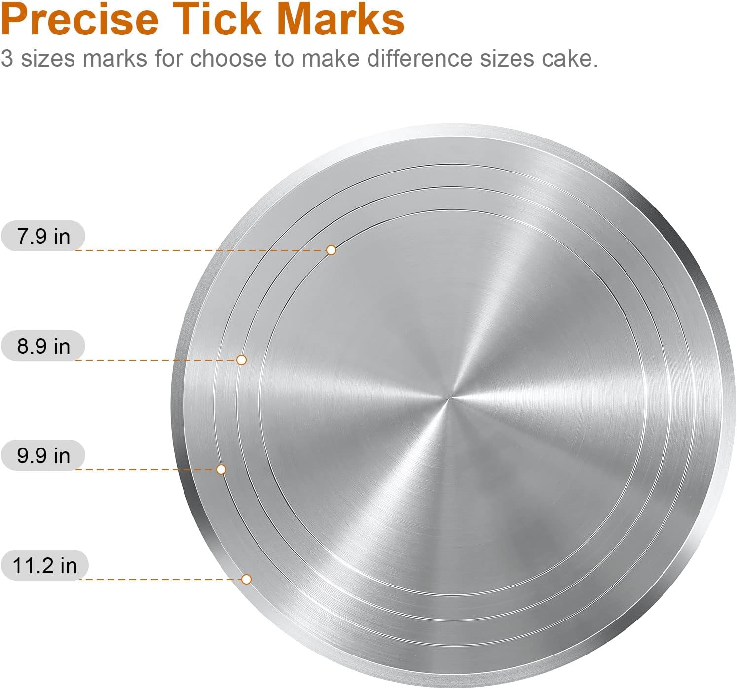 12'' Cake Stand, Cake Spinner Cake Decorating Supplies, Round Decorating Turntable Revolving Aluminum Table Holder Baking Display Tray Plate Tools Accessories for Birthday Wedding Party