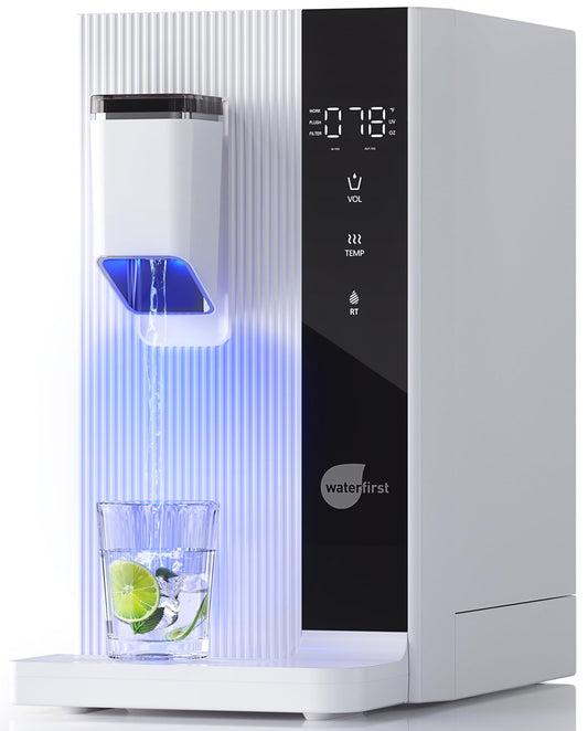 WaterFirst Reverse Osmosis Water Filter Countertop, RO Filtration System with 3S Hot, NSF/ANSI 58, SGS, EPA, 5 Stage Purifier for Family, Office, No Installation,Reduce PFAS(Dr.Water)