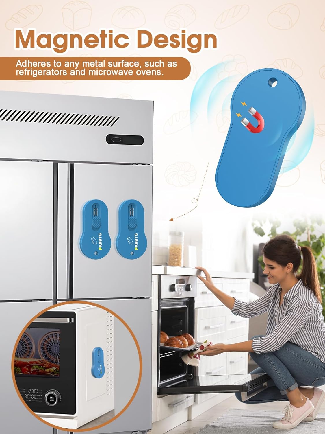 Bread Lame Dough Scoring Tool, Extractable & Magnetic Sourdough Scoring Tool for Sourdough Bread Baking, Bread Making, Bread Scoring Tool with 5 Razor Blades, Scoring Patterns booklet, Blue