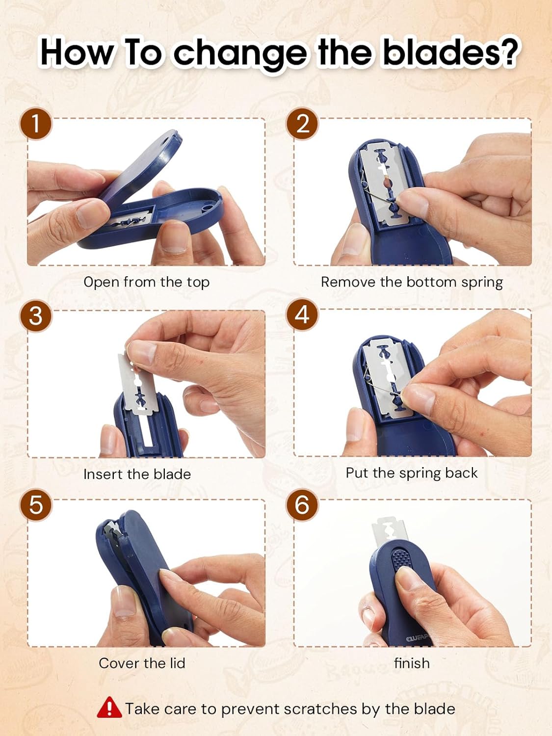 Extractable & Magnetic Bread Lame Dough Scoring Tool,Sourdough Scoring Tools,Bread Dough Cutter Slashing Razor Tool,5 Razor Blades,Bread Baking & Making Tools Supplies Accessories