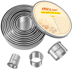 ALLTOP Circle Biscuit Cutter Set –Stainless Steel Baking Supplies for Effortless Round Cookie Shaping, Pastry & Fondant Tool Creation–Precise Cut Kitchen Utensil for Sandwich, Scone, Donut -3PC Round