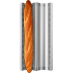 Baguette Pan French Bread Pans For Baking Pans, Nonstick 2 Slots Perforated Italian Loaf Pan Mold Long French Bread Pan Golden