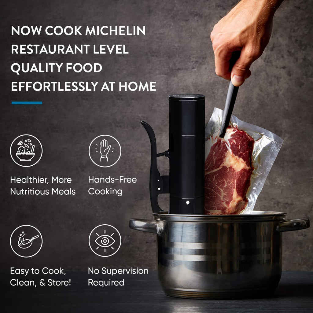 Варочна плита Yedi Infinity Sous Vide, працює на технології Octcision, комплект аксесуарів Deluxe, рецепти, 1000 Вт