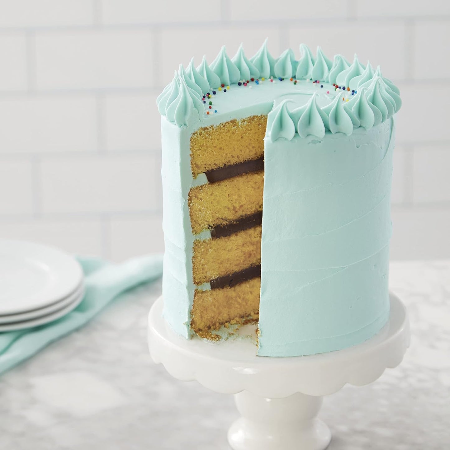 Wilton Adjustable Cake Leveler & Slicer, Stainless Steel Wire, Adjustable Cake Tool With Layer Cutting Feature, Baking Supplies And Baking Tools (Silver)