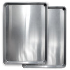 Commercial Quality Cookie Sheet and Rack - Aluminum Half Sheet Baking Pan and Stainless Steel Cooling Rack Set 13x18 Rust & Warp Resistant, Heavy Duty