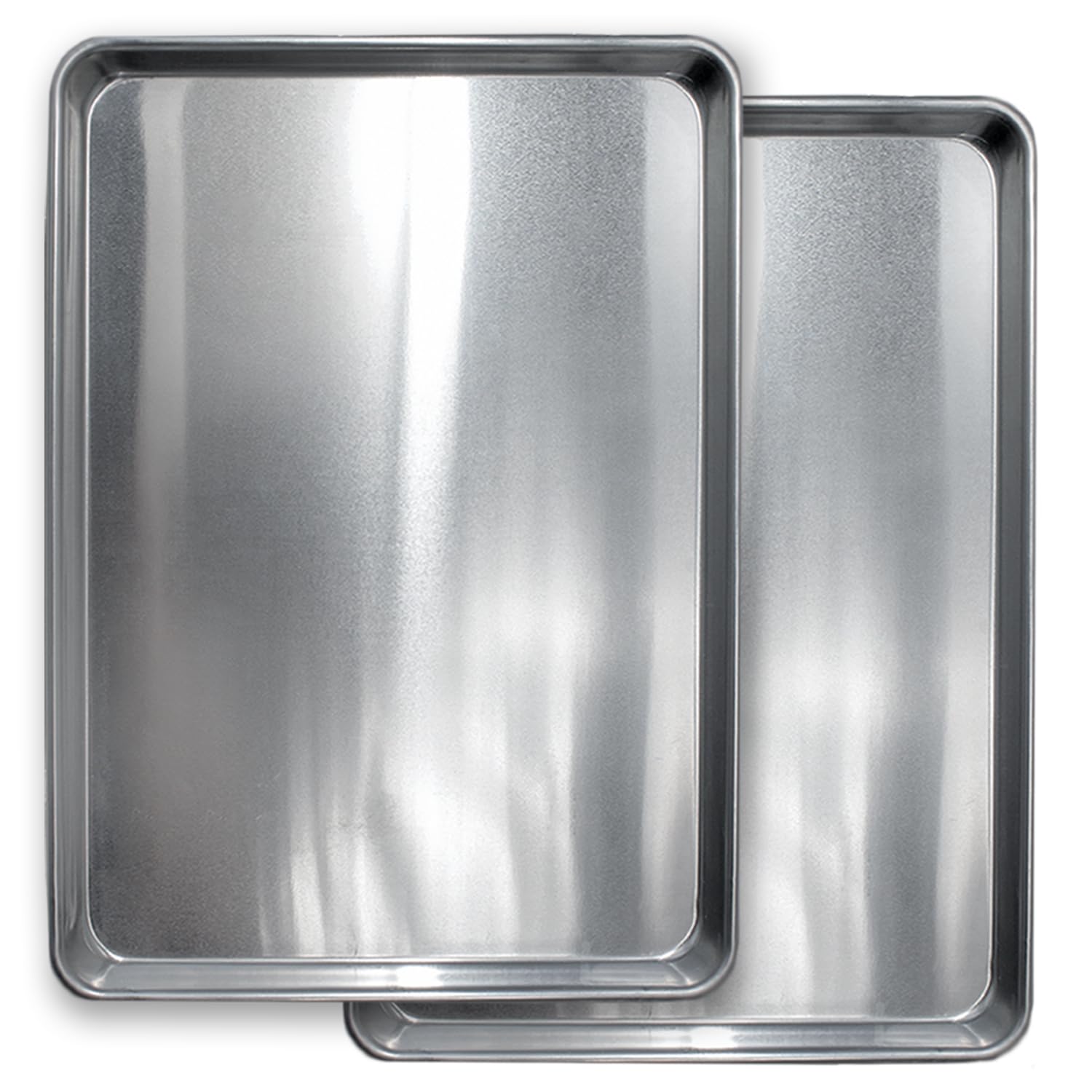 Commercial Quality Cookie Sheet and Rack - Aluminum Half Sheet Baking Pan and Stainless Steel Cooling Rack Set 13x18 Rust & Warp Resistant, Heavy Duty