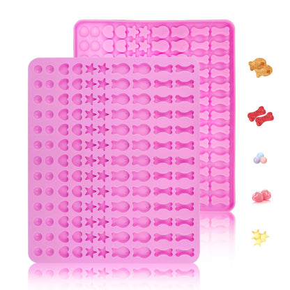 2 PCS Mini Silicone Molds, 106 Cavity Dog Bone + 69 Cavity Paw Mold for Baking Biscuits, Cookies, Candy, Chocolate, Jelly Pet Dog Treats