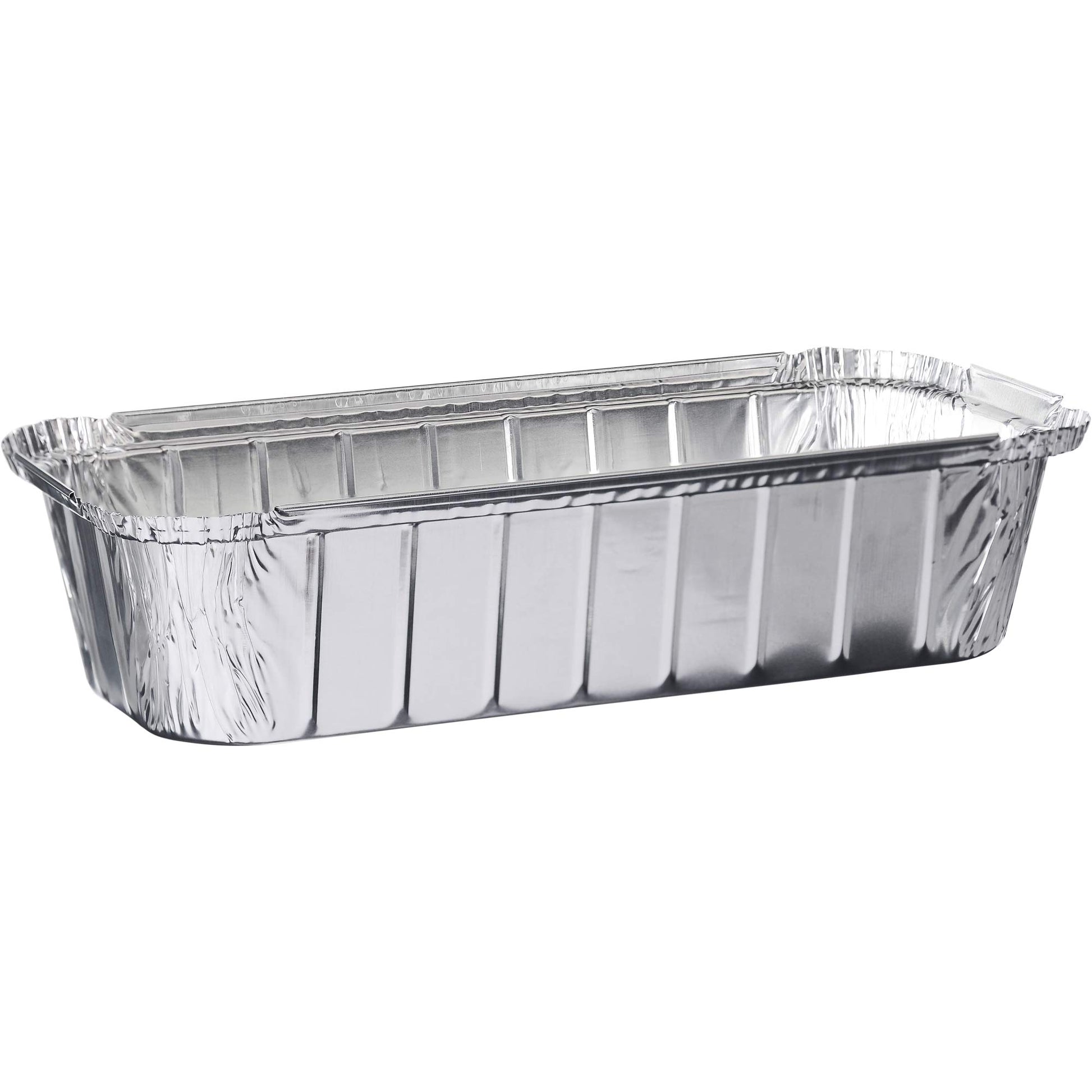 PLASTICPRO [1 Lb 10 Pack Disposable Loaf Pans Aluminum Tin Foil Meal Prep Bakeware - Cookware Perfect for Baking Cakes, Bread, Meatloaf, Lasagna 1 Pound 6'' X 3.75'' X 2''