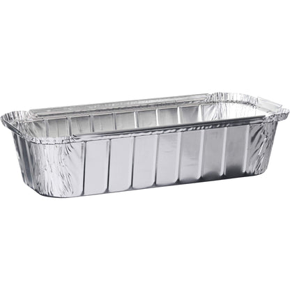 PLASTICPRO [1 Lb 10 Pack Disposable Loaf Pans Aluminum Tin Foil Meal Prep Bakeware - Cookware Perfect for Baking Cakes, Bread, Meatloaf, Lasagna 1 Pound 6'' X 3.75'' X 2''