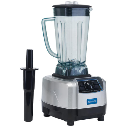 Winco XLB-1000 68 oz. Commercial Electric Accelmix 2 HP Blender - 120V, 1450 W, Gray