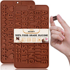 Gummy Bear Molds Silicone Mini Size, Non-Stick Chocolate Candy Gummy Mould for Kid with 2 Droppers Including Dinosaur, Bear, Hearts and Donut Shape 201 Cavities