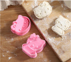 Cute Kitty Cookie Cutter, 4-Piece Cookie Cutter Set with Embossing Stamp Set, Cookie Stamp Kitchen Baking Tools for Cookie Pastry Accessories (Comes with Egg White Separator and Measuring Spoon)