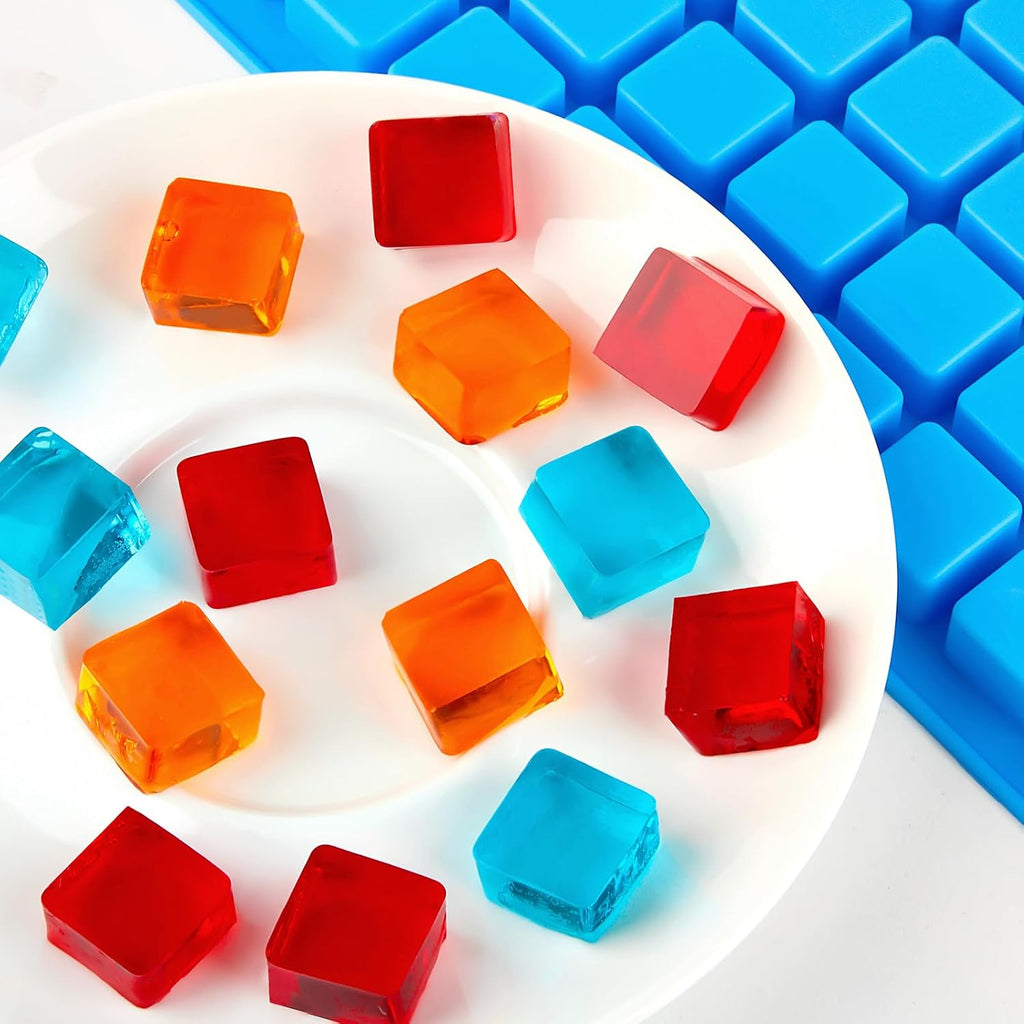 JOERSH Square Candy Molds Silicone Molds for Hard Candy, Gummy, Caramels, Chocolate, Ganache, Ice Cubes, 252 Cavity