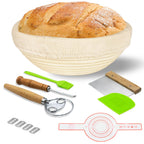 Banneton Bread Proofing Basket: 2 PCS Sourdough Proofing Basket with Liner - Round Banneton Basket for Baking