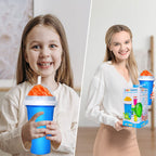 Стаканчик для сльози Color Land, стаканчик для приготування сльози TIK TOK, чарівний стаканчик для вичавлювання, стаканчик для приготування морозива, класні речі, трендові товари TikTok, саморобні круті гаджети з кришкою та трубочкою (РОЖЕВИЙ)